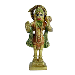 Hanuman Ji Murti | 100% Pure Brass | Yellow Antique Finish