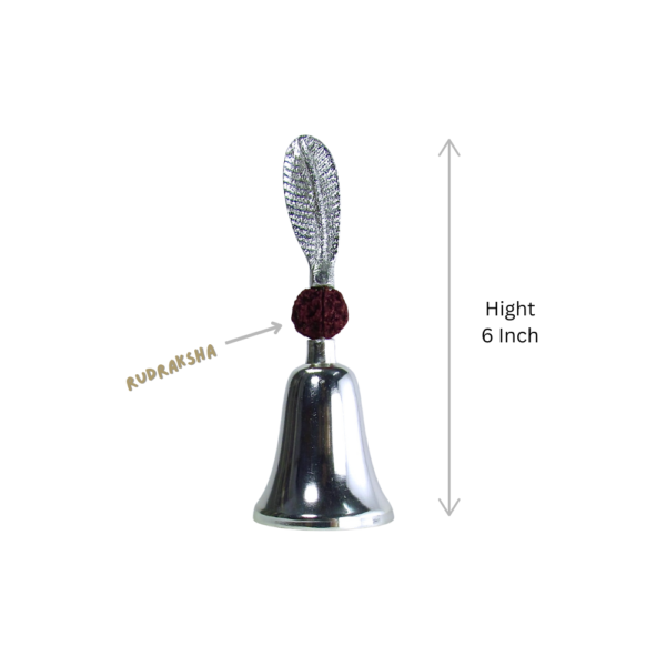 Pooja Bell With Rudraksh Handle