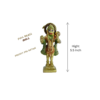 Hanuman Ji Murti | 100% Pure Brass | Yellow Antique Finish