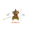 Ganesha Idol | 100% Pure Brass | Yellow Antique Finish