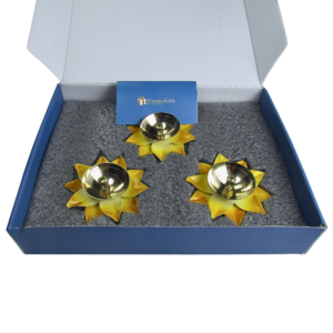 Lotus Design Brass Diya