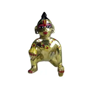 Laddu Gopal | Bal Gopal Idol | Handcrafted Pure Brass | 4 Inch