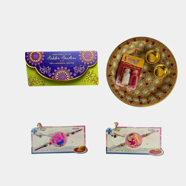 Raksha Bandhan Gift Combo Pack of 6 Items | Kids Rakhi  | Festive-Ready Kids Exclusive