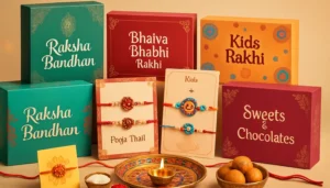 raksha bandhan gift boxes, rakhi combo sets
