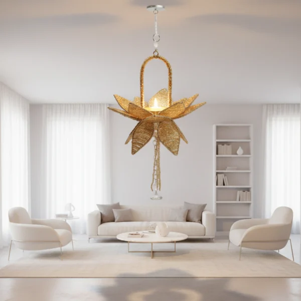 RiwaazAura Lotus Shape T-Light Candle Holder | Hanging T-Light Lantern for Decor for Pooja Room, Temple, Home Decor, Diwali, Wedding, Festive Celebrations | Handcrafted Metal Decorative for Gifting RiwaazAura Lotus Shape T-Light Candle Holder | Hanging T-Light Lantern for Decor for Pooja Room, Temple, Home Decor, Diwali, Wedding, Festive Celebrations | Handcrafted Metal Decorative for Gifting