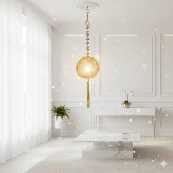 Premium T-Light Candle Holder | 1 Elegant Lantern Inspired by Baya Bird Nest | Unique Hanging Metal Décor Accent for Home & Gifting”