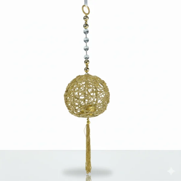 Premium T-Light Candle Holder | 1 Elegant Lantern Inspired by Baya Bird Nest | Unique Hanging Metal Décor Accent for Home & Gifting”